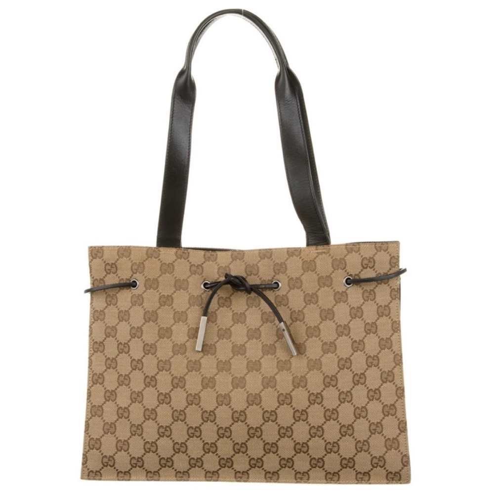 GOOD CONDITION! Authentic Gucci Monogram Abbey Shoulder Bag Tote Handbag Purse